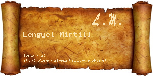 Lengyel Mirtill névjegykártya